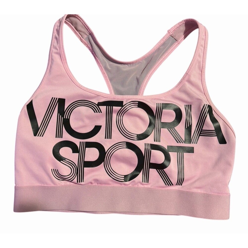 Victoria Sport The Player Racerback Sports Bra Pink Size M – Medium Support‎